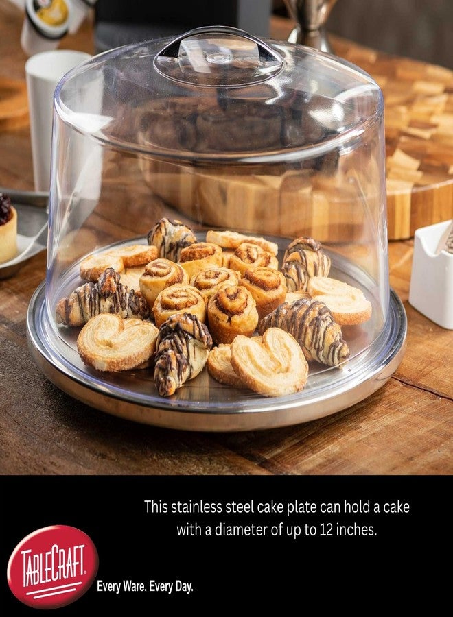 تيبل كرافت طقم غطاء قبة الكيك البلاستيكي مقاس 13 بوصة وطبق من الفولاذ المقاوم للصدأ من TableCraft، 2.6 - Image 3